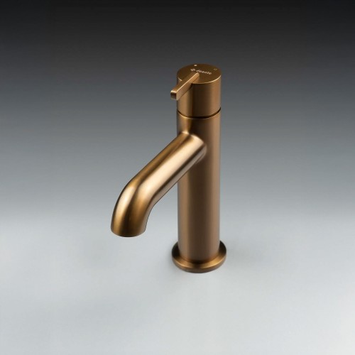 Robinet mitigeur thermostatique pour lavabo de salle de bain Silia, Bronze brossé
