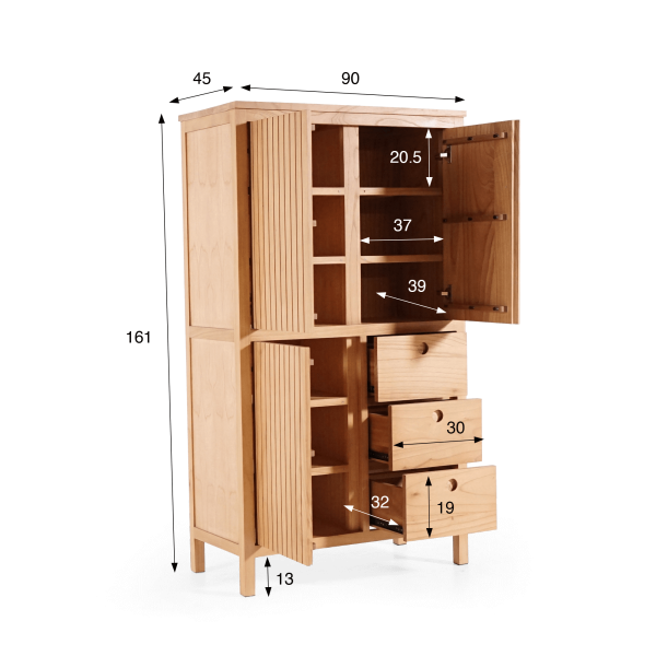 Armoire en bois massif - Rohini