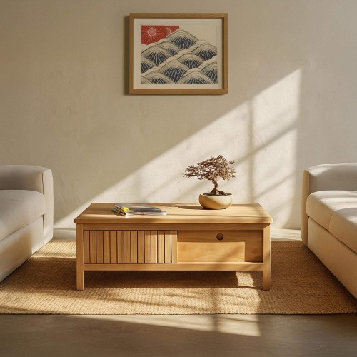 Table basse en bois massif...