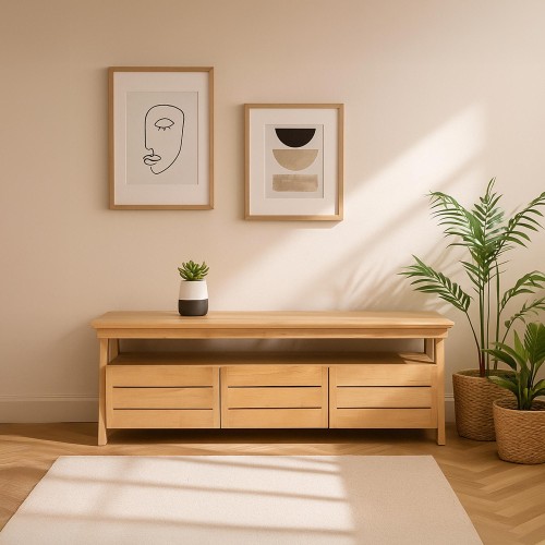 Meuble TV 150 cm en bois...