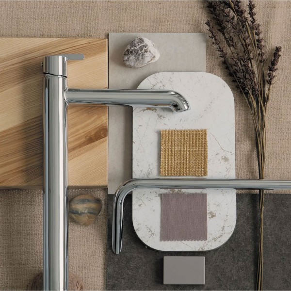 Robinet pour vasque à poser avec mitigeur thermostatique Silia, Chromé