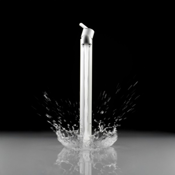 Robinet pour vasque à poser avec mitigeur thermostatique Silia, Bianco