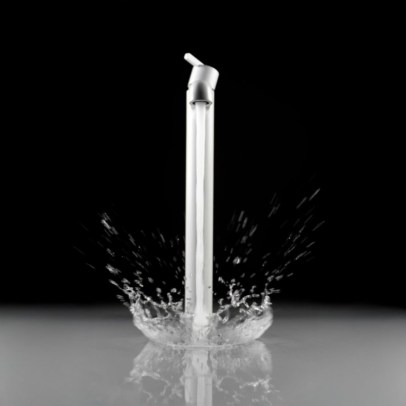 Robinet pour vasque à poser avec mitigeur thermostatique Silia, Bianco
