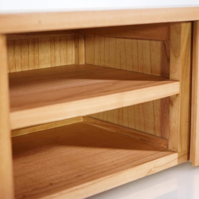 Meuble TV en bois massif 135 cm - Satya