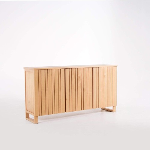 Enfilade en bois massif 3 portes 170 cm - Satya