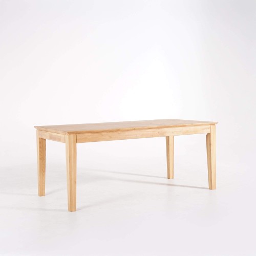 Table à manger rectangulaire en bois de chêne 180 x 90 cm avec allonge de 60 cm