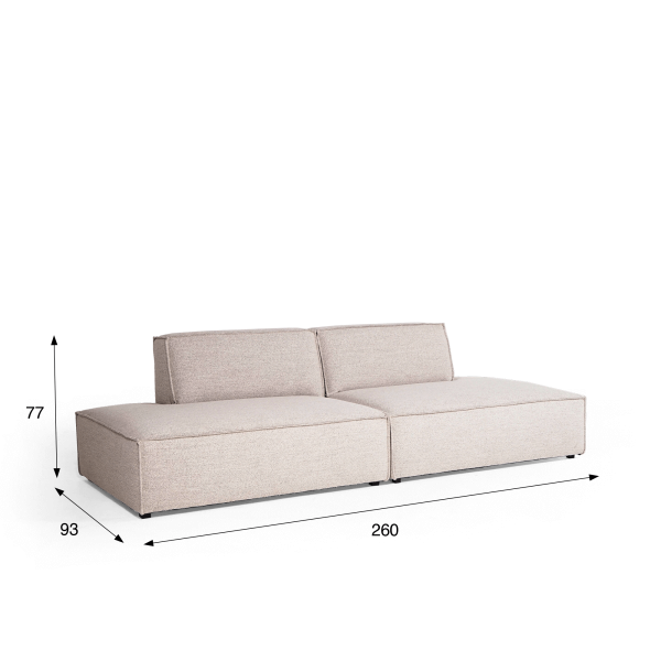 Canapé design 5 places ouvert gauche et droite - Isla