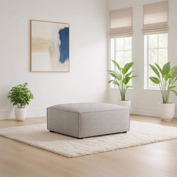 Pouf en tissu chenille - Isla