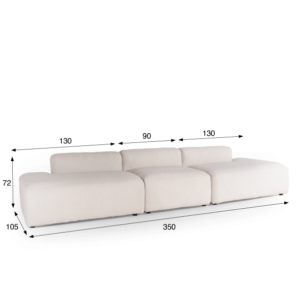 Canapé design 5 places ouvert gauche et droite - Odea