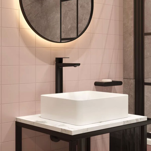 Robinet pour vasque à poser avec mitigeur thermostatique Alpinia, Nero