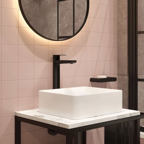 Robinet pour vasque à poser avec mitigeur thermostatique Alpinia, Nero