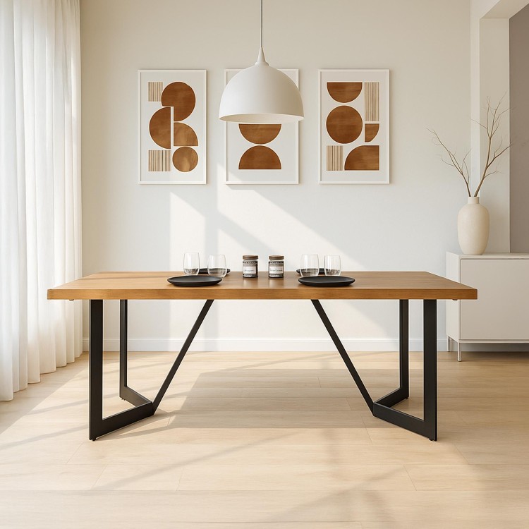 Table de repas en bois naturel - New Jersey