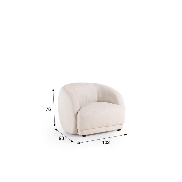 Fauteuil en tissu - Elora