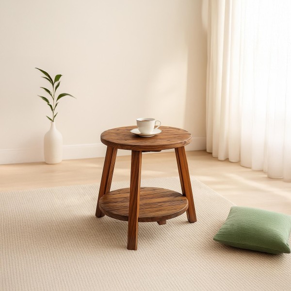 Table d'appoint bois recyclé ancien - Reborn