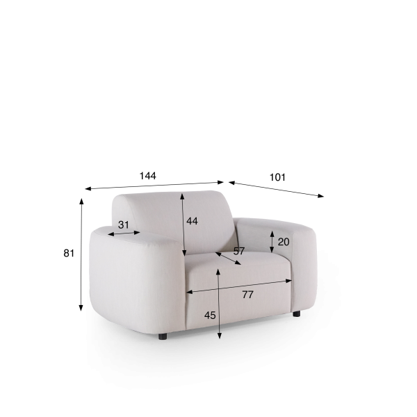 Fauteuil en tissu - Kala