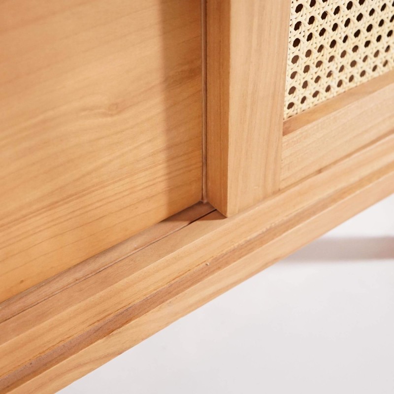Meuble salle de bain en bois massif sur pieds 140 cm - Anaya