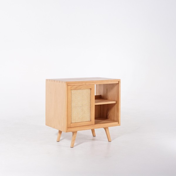 Meuble salle de bain en bois massif sur pieds 80 cm - Anaya
