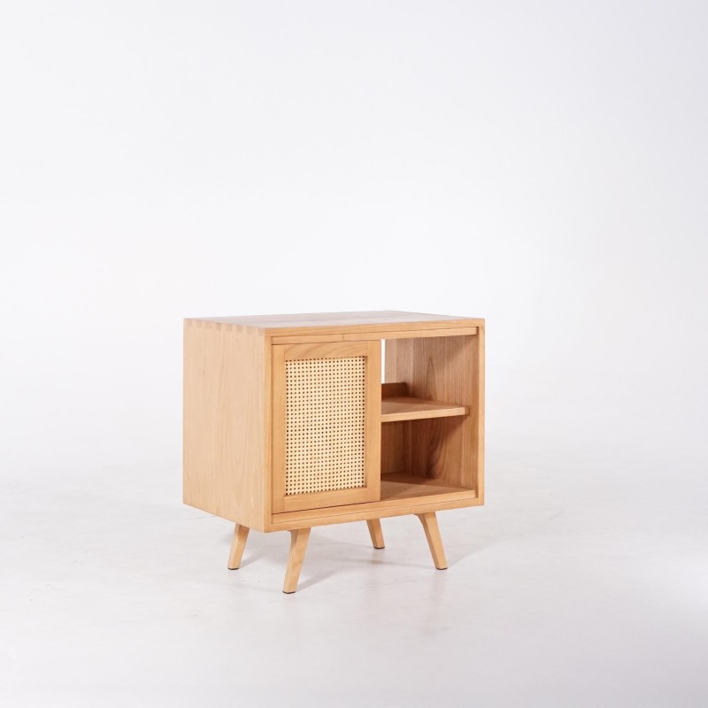 Meuble salle de bain en bois massif sur pieds 80 cm - Anaya