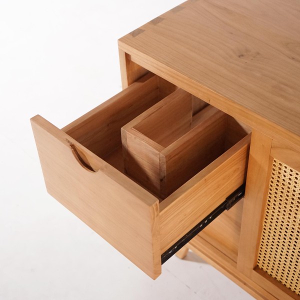 Meuble salle de bain en bois massif sur pieds 80 cm - Anaya