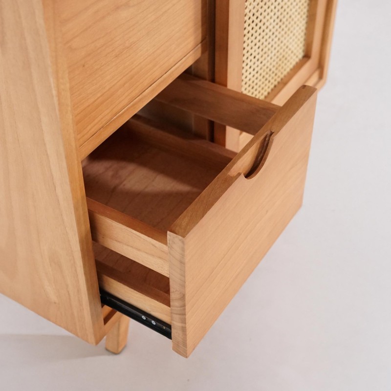 Meuble salle de bain en bois massif sur pieds 80 cm - Anaya