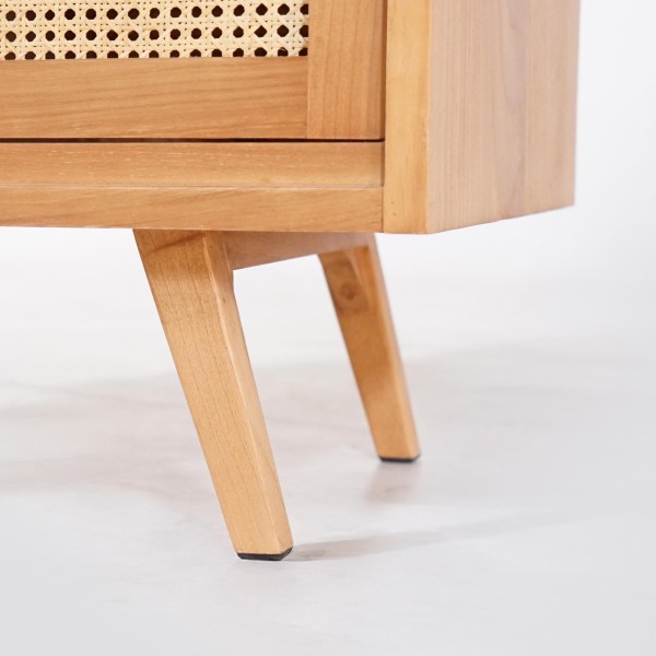 Meuble salle de bain en bois massif sur pieds 80 cm - Anaya