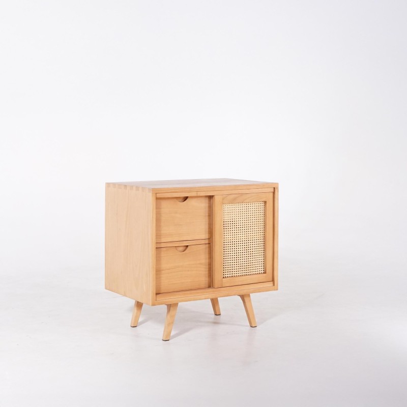 Meuble salle de bain en bois massif sur pieds 80 cm - Anaya