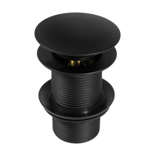 Bonde de lavabo clic clac sans trop plein, noir