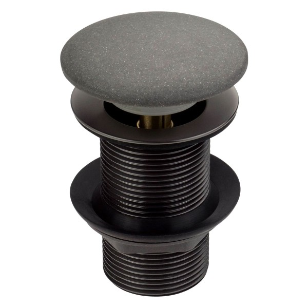 Bonde de lavabo clic clac pour évier salle de bain en granit, anthracite métallique