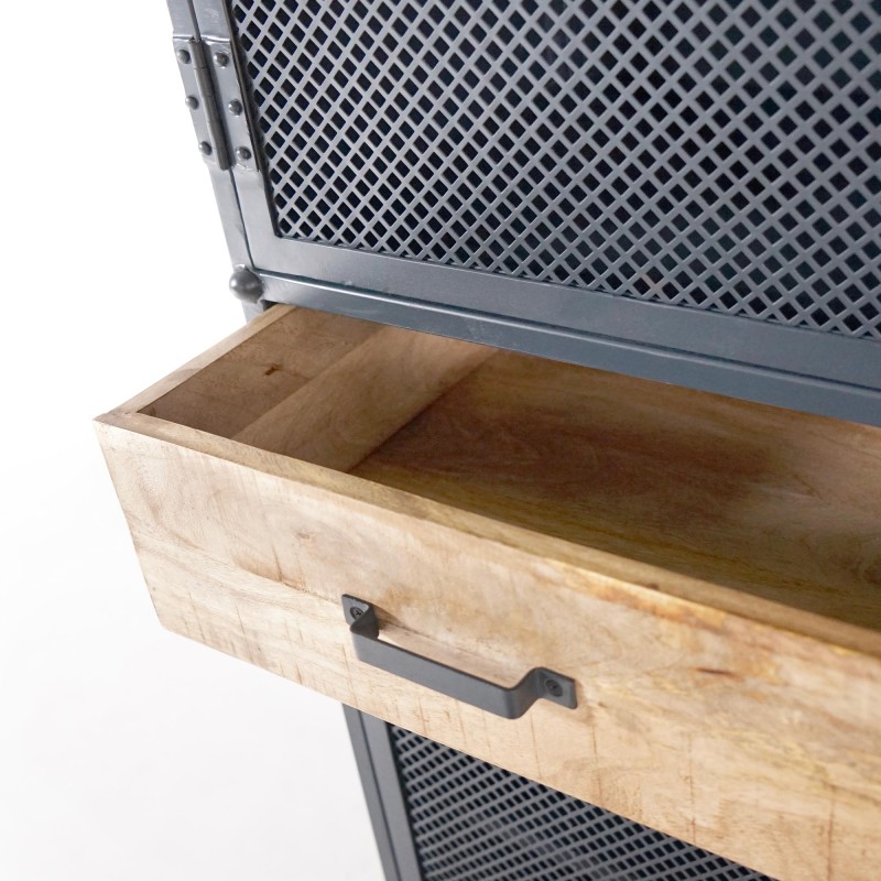 Armoire de rangement en métal et bois 100 cm - Cambridge