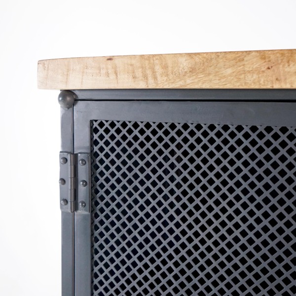 Armoire de rangement en métal et bois 70 cm - Cambridge