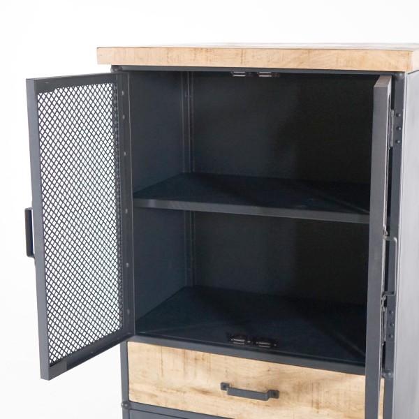 Armoire de rangement en métal et bois 70 cm - Cambridge