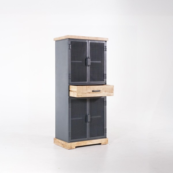 Armoire de rangement en métal et bois 70 cm - Cambridge