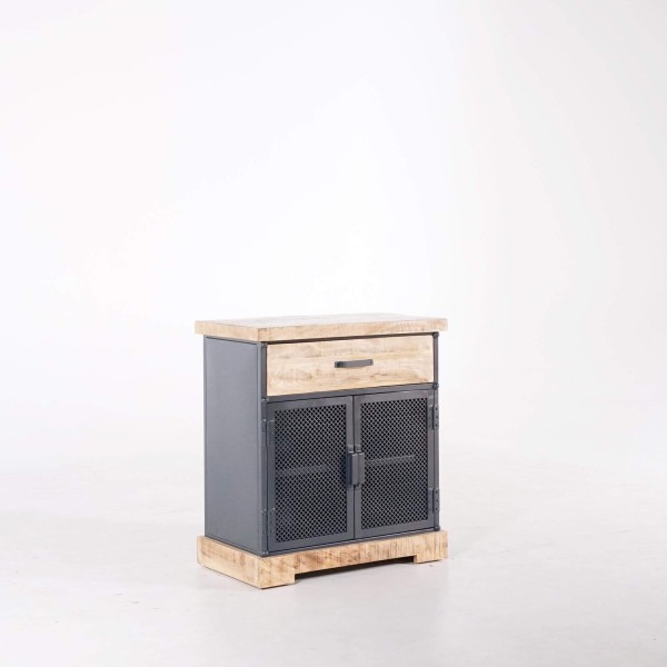 Petit buffet style industriel en métal et bois - Cambridge