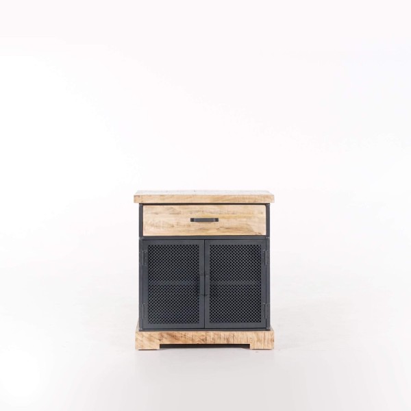 Petit buffet style industriel en métal et bois - Cambridge