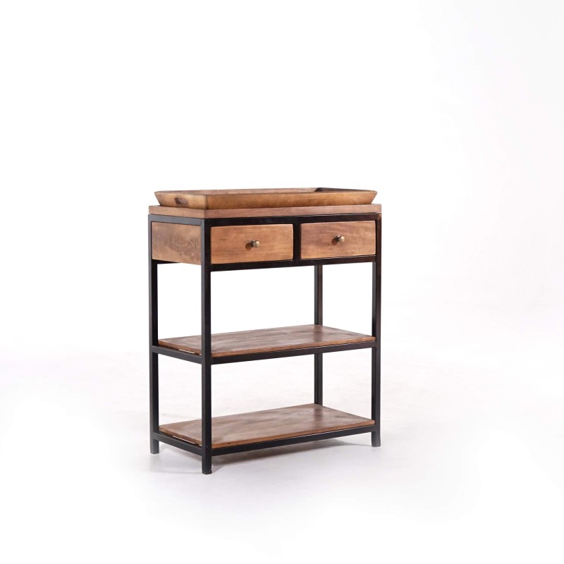 Console en bois naturel et pieds en métal - Modula Console en bois naturel et pieds en métal - Modula
