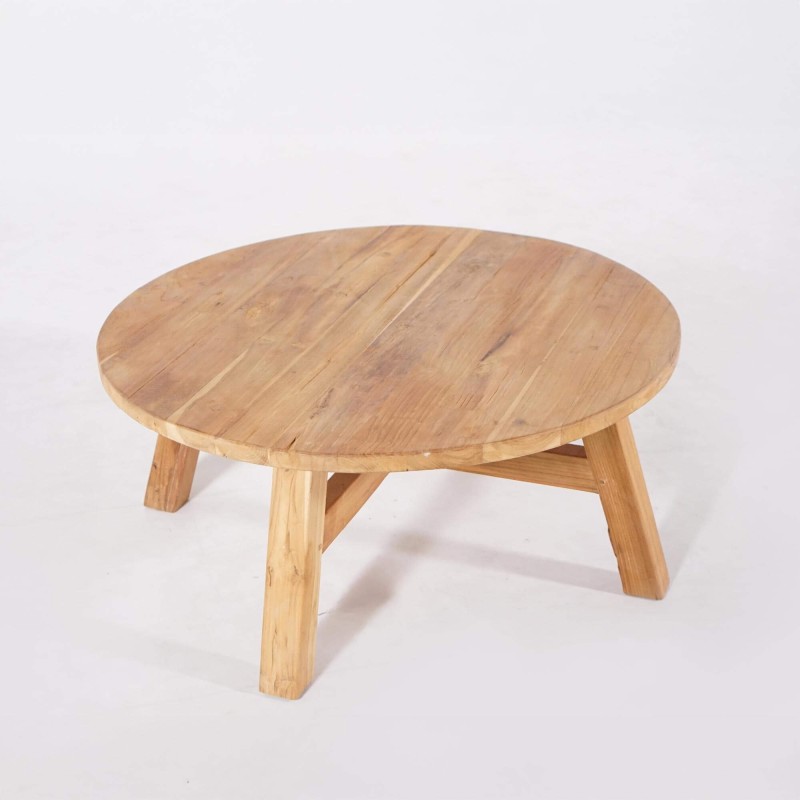 Table basse ronde en bois massif - Luzio