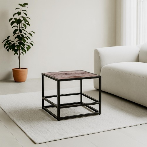 Table de salon en bois recyclé - Recycled