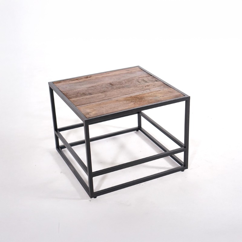 Table de salon en bois recyclé - Recycled