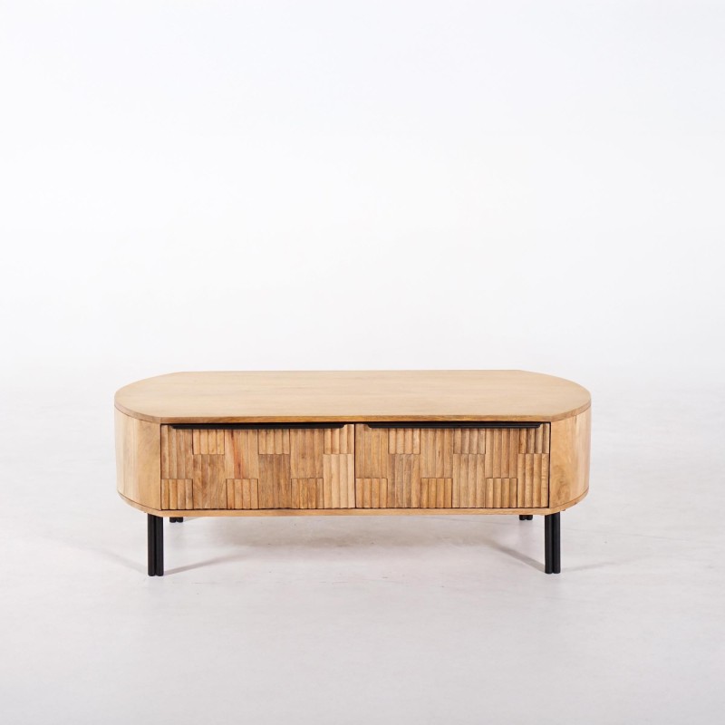 Table basse en bois de manguier massif - Uma