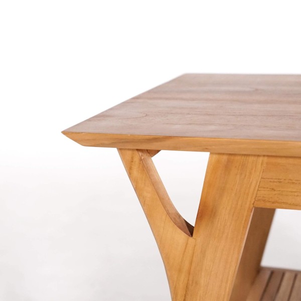 Meuble de salle de bain bois teck massif simple vasque 80 cm - Kalindi