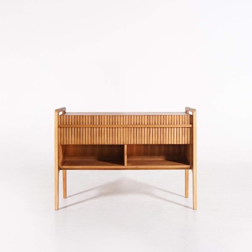 Meuble de salle de bain bois teck massif double vasque 120 cm - Devika