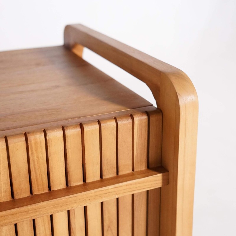 Meuble de salle de bain bois teck massif double vasque 120 cm - Devika Meuble de salle de bain bois teck massif double vasque 120 cm - Devika