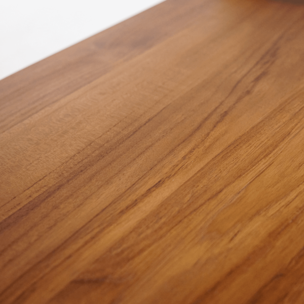 Meuble de salle de bain bois teck massif simple vasque 80 cm - Devika