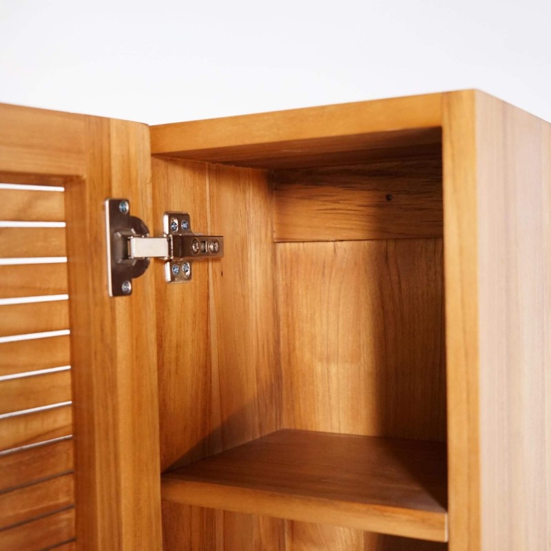 Colonne de salle de bain en bois massif de teck - Devika Colonne de salle de bain en bois massif de teck - Devika