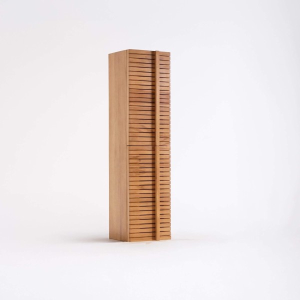 Colonne de salle de bain en bois massif de teck - Devika