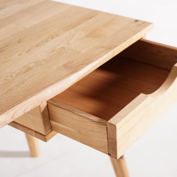 Bureau en bois de chêne 120 x 55 cm