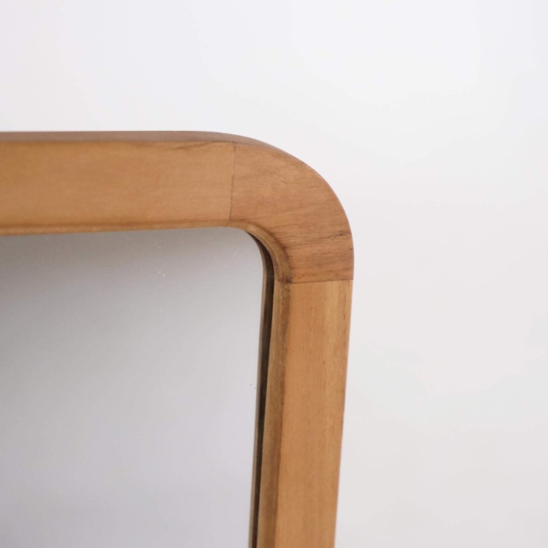 Miroir rectangulaire en bois de teck avec étagère Miroir rectangulaire en bois de teck avec étagère