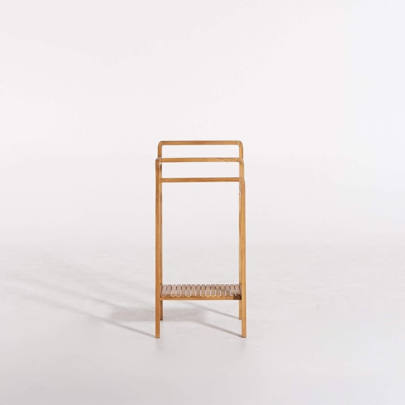 Porte serviettes de salle de bain en bois massif de teck - Devika