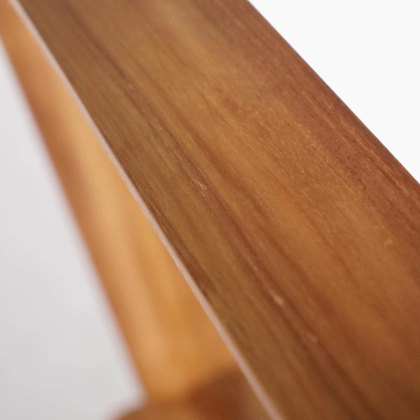 Miroir rectangulaire en bois de teck et cannage