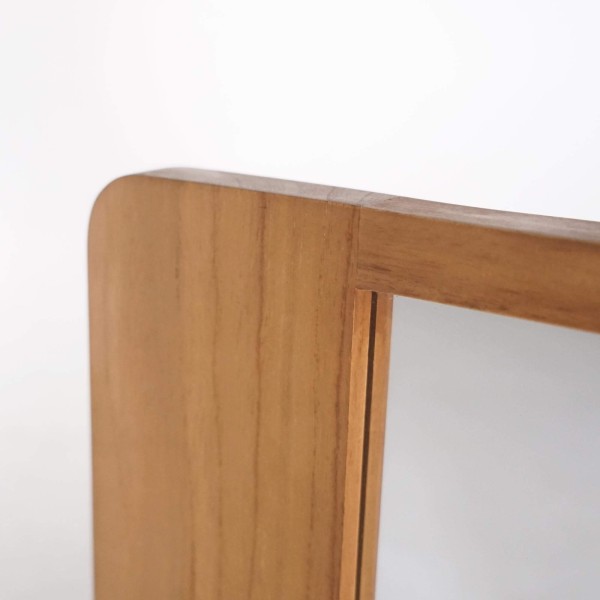 Miroir rectangulaire en bois de teck